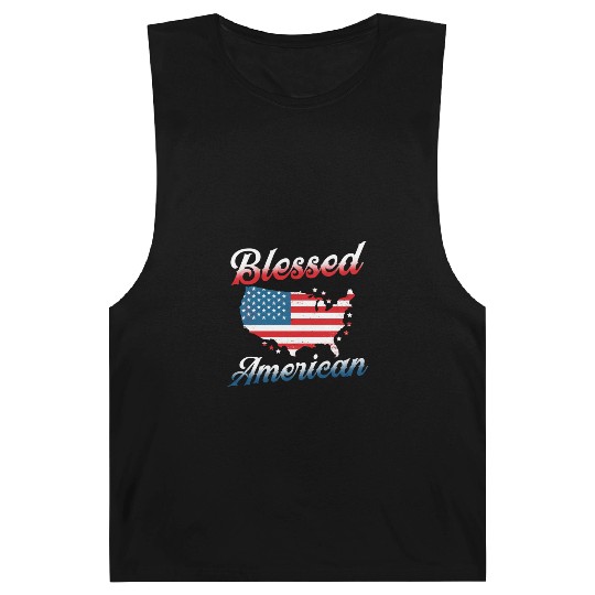 Blessed American Patriotic USA America US Barnard Tanks