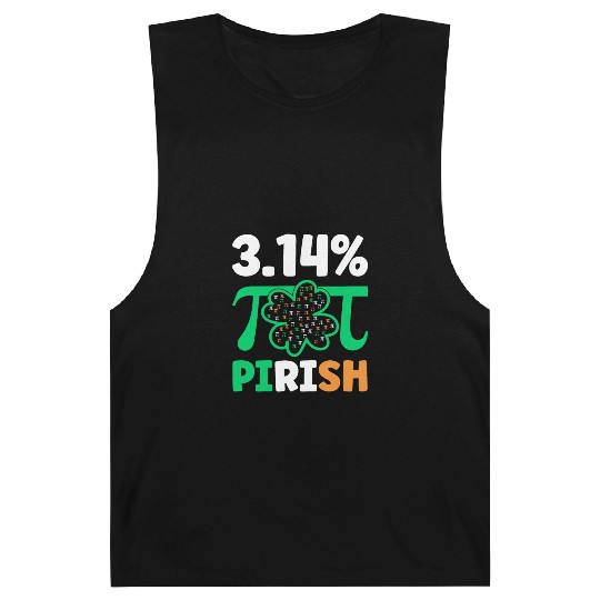 3.14% PIrish Funny St. Patricks Math Geek Pi Day Barnard Tanks