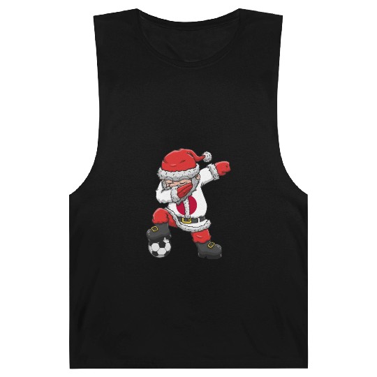 Soccer Boy Dabbing Santa Christmas Jersey Japan Barnard Tanks