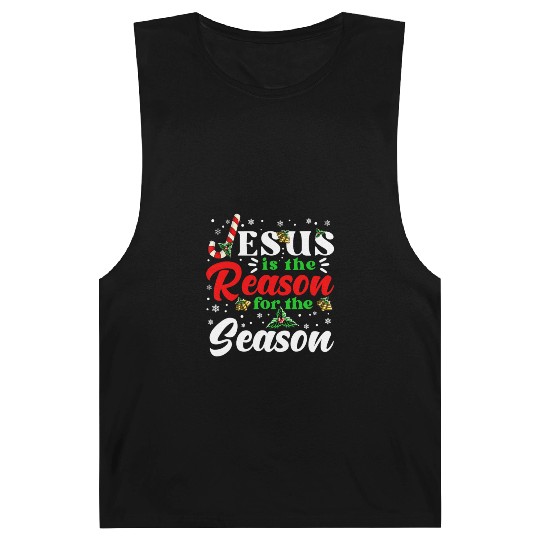 Jesus Is The Reason For The Season Christmas X Mas Barnard Tanks