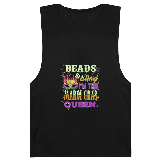 Beads and Bling I'm The Mardi Gras Queen Barnard Tanks
