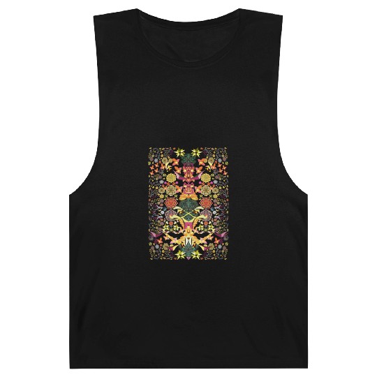 BLACK LIGHT JUNGLE OF JOY 7 Fitted V Neck Barnard Tanks