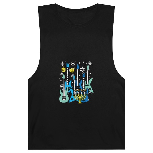 Hanukkah Guitars Chanukah Jewish Rock Rocker Barnard Tanks