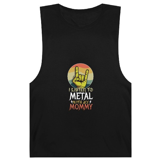 Metal With Mommy Metal Kid Music Lover Rocker Barnard Tanks