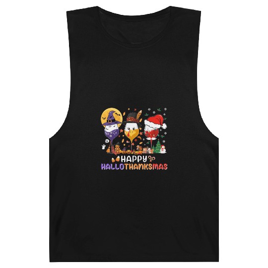 Hallothanksmas Halloween Thanksgiving Christmas Barnard Tanks