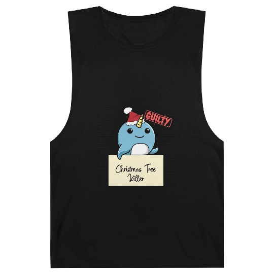 Narwhal christmas funny prison Barnard Tanks