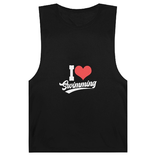 I Love Swimming Swimmer Swim Barnard Tanks