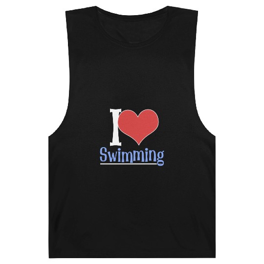 I Love Swimming Swimmer Swim Barnard Tanks