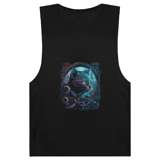 Midnight Kitty Barnard Tanks