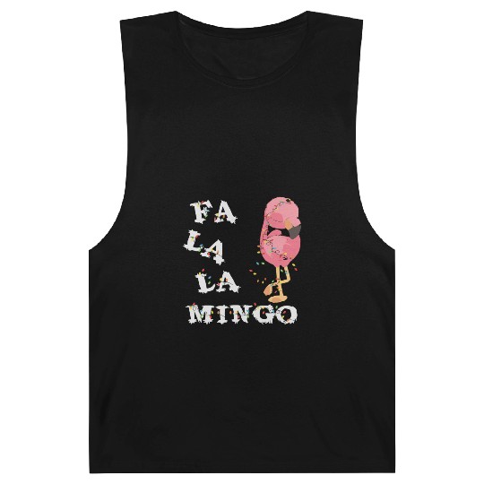 Fa La La Flamingo Family Christmas Barnard Tanks
