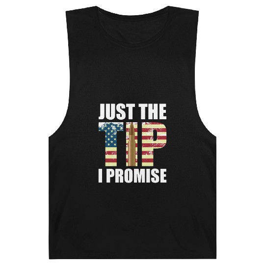 Funny Gun Owner & Gun Lover Us Flag Just The Tip I Barnard Tanks