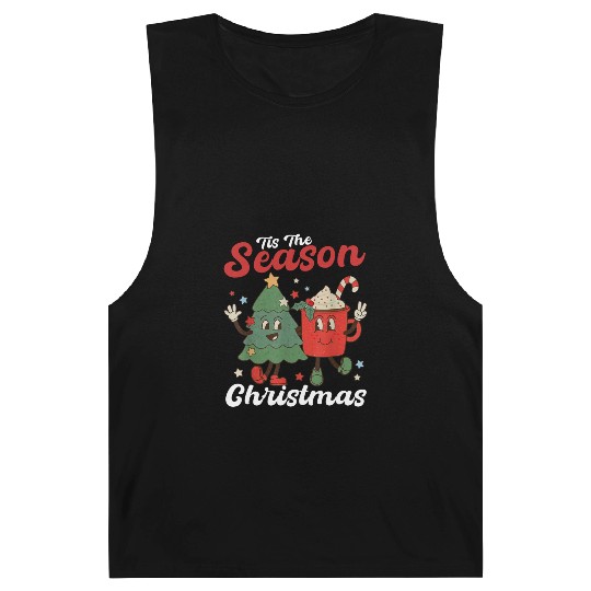 Tis The Season Christmas Tree Coffee Latte Barnard Tanks