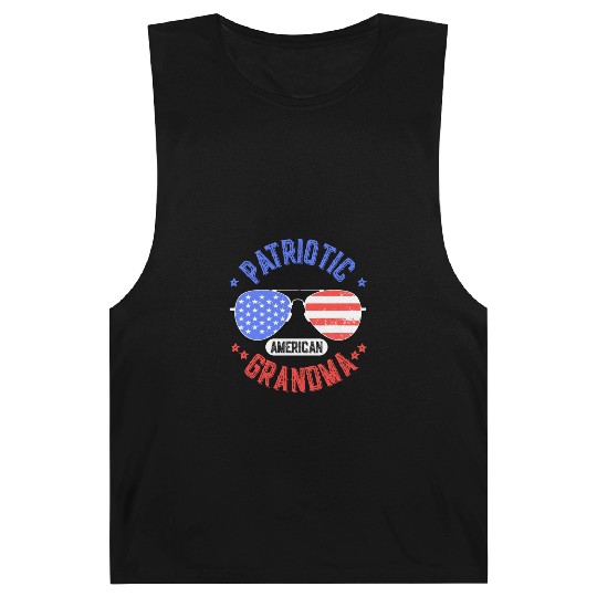 Patriotic American Grandma USA US Patriot Barnard Tanks