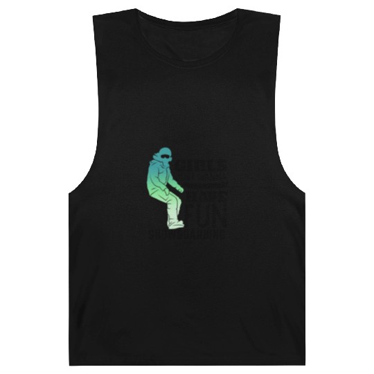 Snowboard girl woman winter holidays Barnard Tanks
