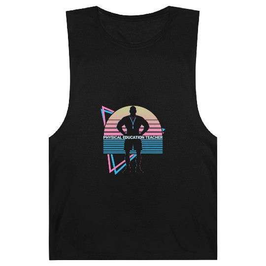 Physical Education Teacher PE Teacher Retro Barnard Tanks
