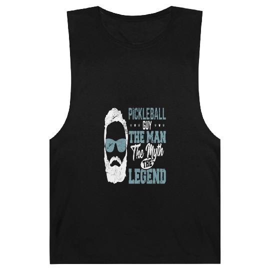 Funny Pickleball Design Guy Men Boys Pickleball Barnard Tanks