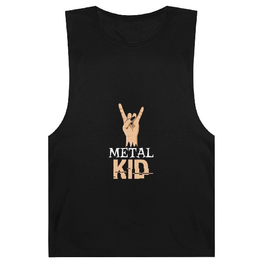 Rock Hand Music Lover Guitarist Rocker Metal Kid Barnard Tanks