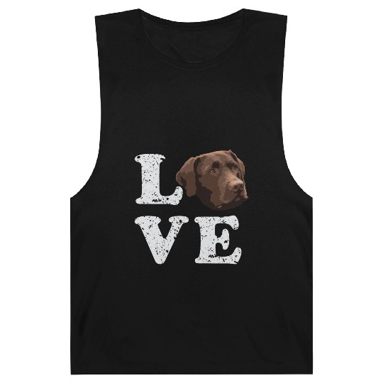 I Love My Chocolate Lab Labrador Retriever Dog Barnard Tanks