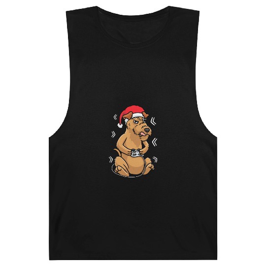 Christmas Irish Terrier Dog Video Game Gamer Barnard Tanks