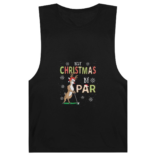 Golf Reindeer Pun Golfer Christmas Golfing Barnard Tanks
