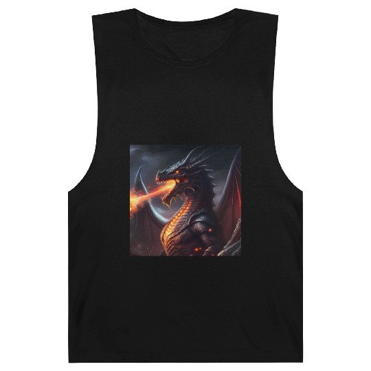 Dark Fantasy fire breathing dragon version 2 Barnard Tanks