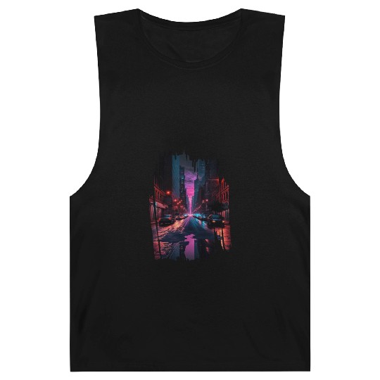 New York Vaporwave Aesthetic Retro Style Love NY Barnard Tanks