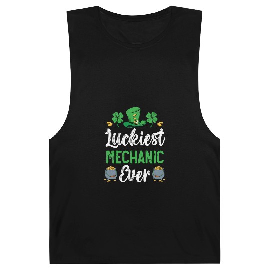 Luckiest Mechanic Ever St. Patrick's Day Barnard Tanks