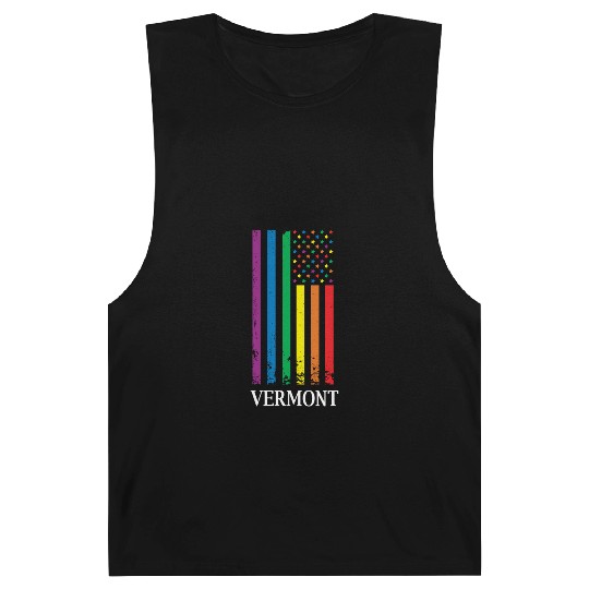 Vermont Pride Month Pride Flag LGBT Community LGBT Barnard Tanks