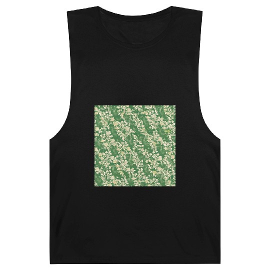Decorative pattern of green flowers Barnard Tanks