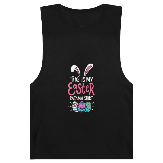 This Is My Easter Pajama Sunday Egg Hunt Holiday Barnard Tanks
