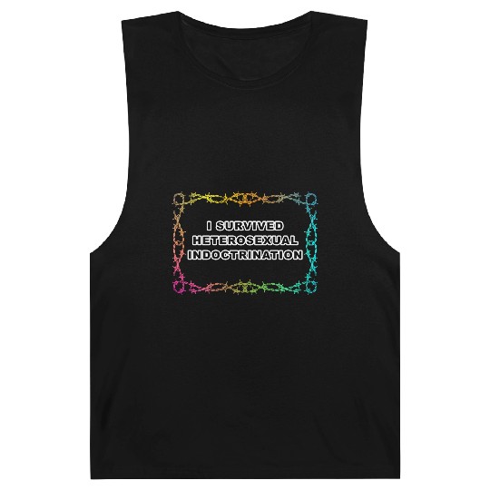 I Survived Heterosexual Indoctrination Apparel Barnard Tanks