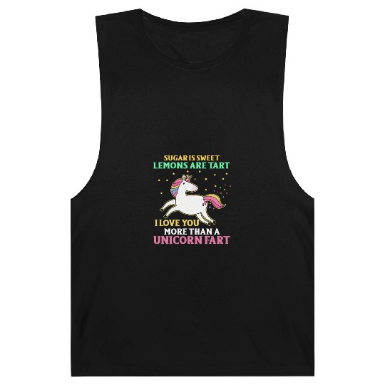 Sugar Sweet Lemon I Love You More Than Unicorn Far Barnard Tanks