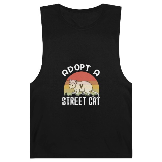 Adopt A Street Cat Funny Opossum Vintage Barnard Tanks