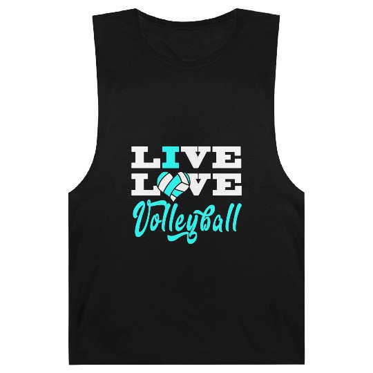 Volleyball Live Love Light Blue For Girlsns Barnard Tanks
