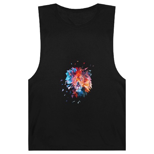 Lion Barnard Tanks Lion Head Africa Geometric Hipster Lo