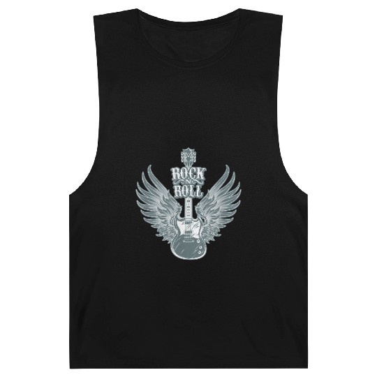 Rock N Roll Angel Wings Music Guitar Player Barnard Tanks