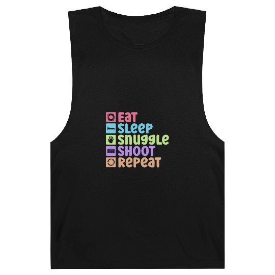 Eat Sleep Snuggle Shoot Repeat - Newborn Barnard Tanks