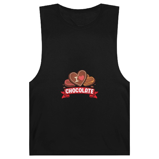 I Love Chocolate Sweets Candy Chocolate Bar Barnard Tanks