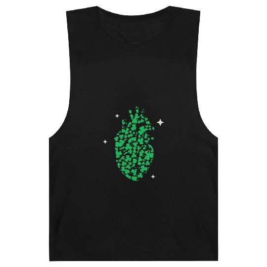 Shamrock Heart Cardiac Nurse St Patricks Day Barnard Tanks
