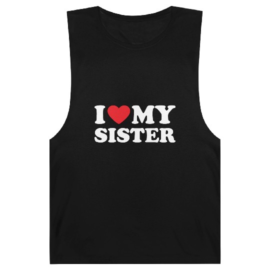 I Love My Sister, I Heart My Sister Barnard Tanks