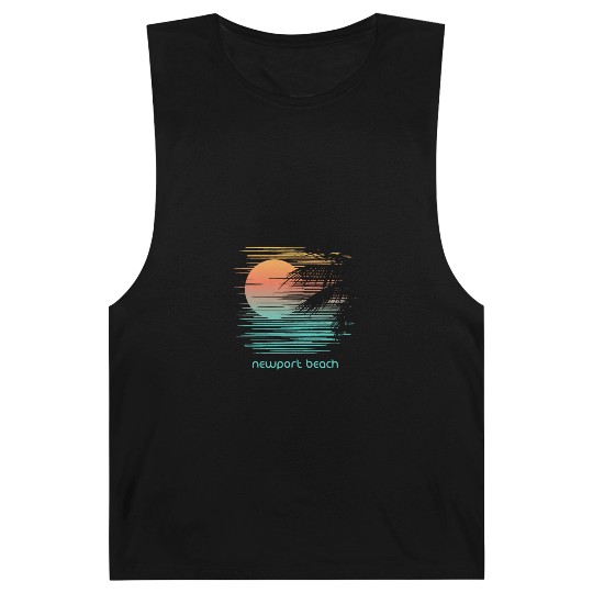 Artistic Newport Beach California Palm Tree Barnard Tanks