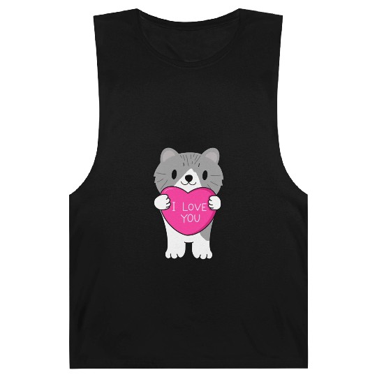 I love you cat Barnard Tanks