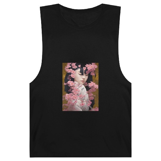 Japanese Geisha Digital Art Print POSTER Barnard Tanks