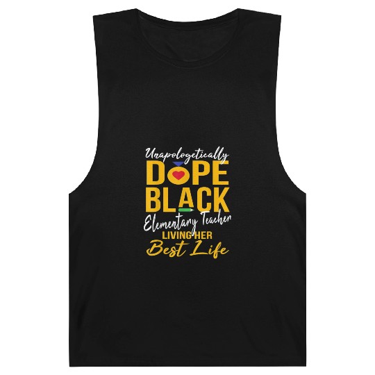 elementary teacher Afro Pride Barnard Tanks