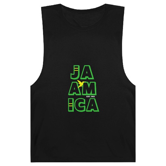 Jamaica Established 1962 Doctor Bird Unisex Barnard Tanks