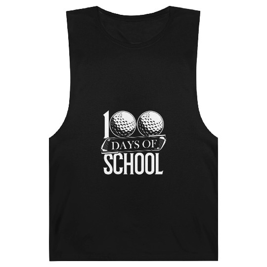 100 Days Of School Sports Golf Ball Athletic Barnard Tanks