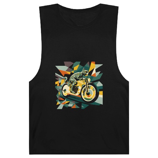 Barnard Tanks Cat Motorbike Geometric Green