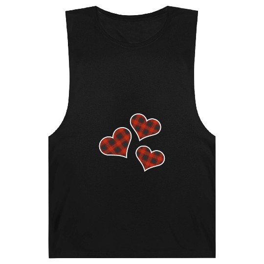 Buffalo Plaid Hearts Barnard Tanks