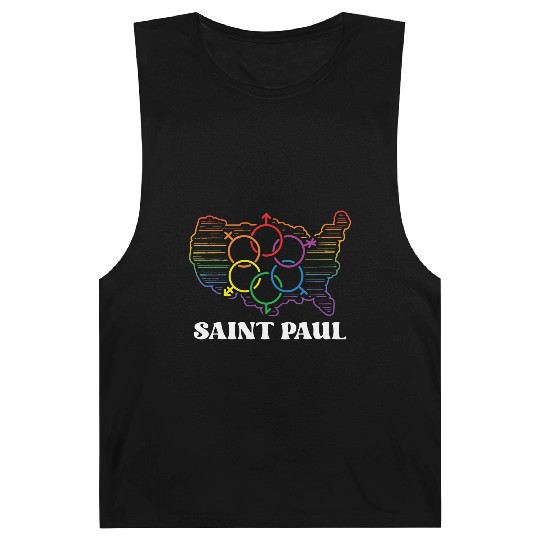 Saint Paul Pride Flag Pride Month LGBTQ Flag LGBT Barnard Tanks
