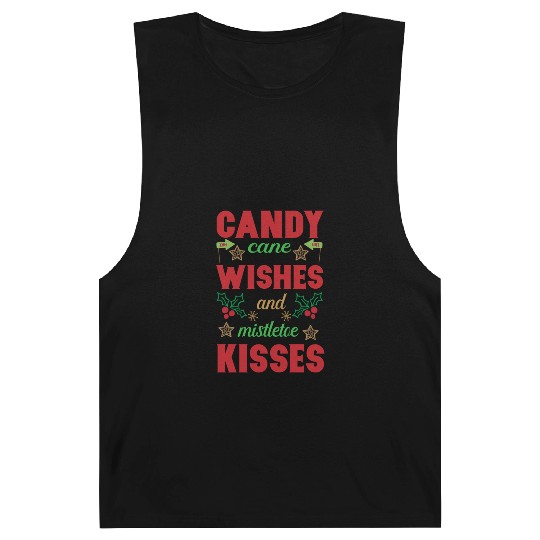 Candy cane wishes and mistletoe kisses Barnard Tanks